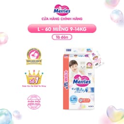 Thumbnail Tã/bỉm dán Merries Jumbo Đủ Size M70/L60 2