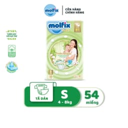 Thumbnail Tã/bỉm dán Molfix Thiên nhiên Jumbo S (4kg - 8kg) - Gói 54 miếng 2