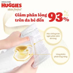 Thumbnail Tã/bỉm dán sơ sinh Huggies Skin Perfect NB 38 miếng với 2 vùng thấm giảm kích ứng da 3