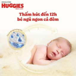 Thumbnail Tã/bỉm dán sơ sinh Huggies Skin Perfect NB 38 miếng với 2 vùng thấm giảm kích ứng da 4