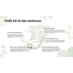 Thumbnail Tã/Bỉm NABIZAM Mềm Mỏng Vượt Trội, Chống Tràn Tối Đa, Đủ Loại Kích Cỡ Cho Bé Từ 3kg Đến 25kg 3