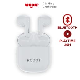 Thumbnail Tai Nghe Bluetooth 5.3 Robot Airbuds T60 White Semi In Ear Playtime 36H Chống Nước IPX4 - Hàng Chính Hãng 1