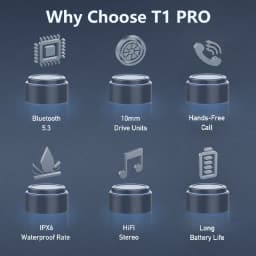 Thumbnail Tai Nghe Bluetooth Chính Hãng Awei T1 Pro TWS Không Dây Chống Nước IPX6 có Mic HD Pin Trâu 3