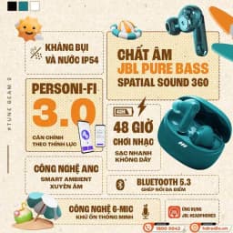 Thumbnail Tai Nghe Bluetooth Chống ồn chủ động JBL Tune Beam 2 Sử Dụng tới 48H Kháng bụi nước IP54 Kết Nối Ứng Dụng JBL Headphones 4