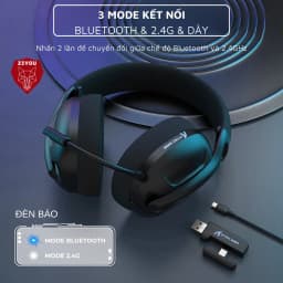 Thumbnail Tai Nghe Bluetooth Chụp Tai Không Dây Headphone Attack Shark L80 Âm Bass 3D Chơi Game Giải Trí 2