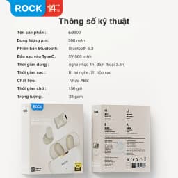 Thumbnail Tai nghe bluetooth không dây nhét tai Rockspace EB900 TWS giảm tiếng ồn bảo hành 12 tháng 3