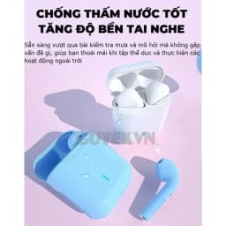 Thumbnail Tai nghe bluetooth không dây Gutek i12 Pro v5.0 nút cảm ứng có mic đàm thoại âm thanh HIFI 4
