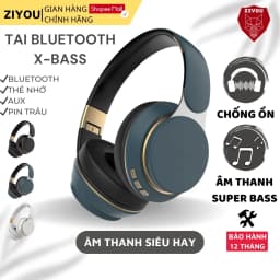 Thumbnail Tai Nghe Chụp Tai Bluetooth Không Dây Ziyou X-BASS Cho Điện Thoại Máy Tính Có Mic Âm Thanh Siêu Bass 1
