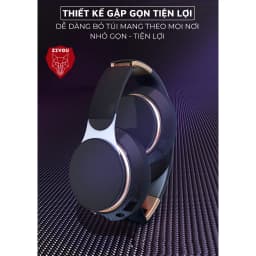 Thumbnail Tai Nghe Chụp Tai Bluetooth Không Dây Ziyou X-BASS Cho Điện Thoại Máy Tính Có Mic Âm Thanh Siêu Bass 3