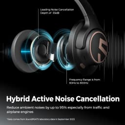 Thumbnail Tai Nghe Chụp Tai Bluetooth SoundPEATS Space | Pin 123 Giờ | DD Titan PET | Bluetooth 5.3 4