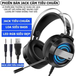 Thumbnail Tai nghe chụp tai gaming Ztu Smart MC Q9 có dây âm thanh vòm 3D mic lọc âm chống ồn đèn led rgb phong cách gaming 2