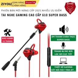 Thumbnail Tai nghe có dây chống ồn cao cấp ZIYOU G10 gaming có mic rời tiện lợi dùng cho pc, laptop, điện thoại 1