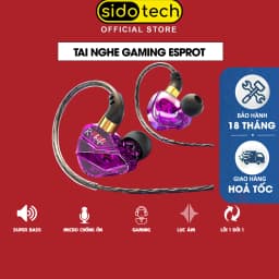 Thumbnail Tai nghe có dây gaming SIDOTECH S16 nhét tai super bass âm thanh hifi sống động chống ồn cao in ear chân 3.5mm 1