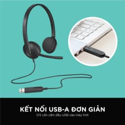 Thumbnail Tai nghe có dây Logitech H340 - Mic giảm ồn, kết nối USB-A 2