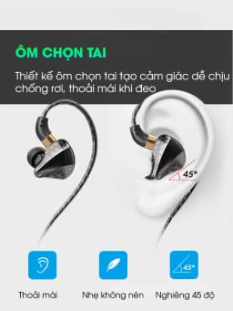 Thumbnail Tai nghe có dây nhét tai SIDOTECH S18 gaming in ear trong suốt phong cách âm thanh vòm studio hifi 3D ống động 4
