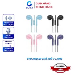 Thumbnail Tai nghe có dây nhét tai jack cắm cổng 3.5mm dùng cho điện thoại máy tính laptop - Gutek U28 1