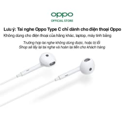Thumbnail Tai nghe có dây Oppo có mic đàm thoại 1.2m có jack cắm 3.5mm và type C DYDX - Hàng bảo hành 30 ngày 1