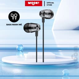 Thumbnail Tai Nghe Có Dây Wook RE101S Cổng Kết Nối 3.5mm Âm Thanh Sắc Nét Dây Bền Chắc Chắn Bảo Hành Chính Hãng 1