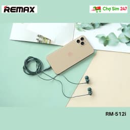 Thumbnail Tai nghe dây REMAX RM-512i chân L - Hợp kim nhôm + ABS - tai nghe có dây dành cho điện thoại 4