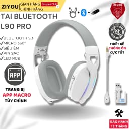 Thumbnail Tai Nghe Gaming Headphone Không Dây Ziyou Attack Shark L90 Bluetooth 5.3, Âm Thanh Vòm 7.1, LED RGB 1