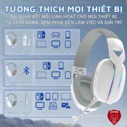 Thumbnail Tai Nghe Gaming Headphone Không Dây Ziyou Attack Shark L90 Bluetooth 5.3, Âm Thanh Vòm 7.1, LED RGB 3