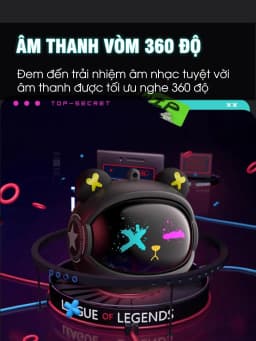 Thumbnail Tai nghe gaming MEMO Onikuma T20 chống ồn không delay hỗ trợ chơi game nghe nhạc đeo cổ thời trang Liên quân mobile FF 4