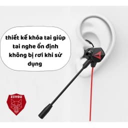 Thumbnail Tai nghe gaming nhét tai ZIYOU GH5 âm thanh super bass, chống ồn cực tốt, có mic có thể tháo rời, tặng bộ phụ kiện 3