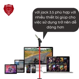 Thumbnail Tai nghe gaming nhét tai ZIYOU GH5 âm thanh super bass, chống ồn cực tốt, có mic có thể tháo rời, tặng bộ phụ kiện 4