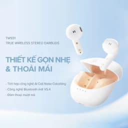Thumbnail Tai nghe Havit TW931 | Thiết kế công thái học - Nghe nhạc lên đến 6h | Màng loa 10mm - Bluetooth V5.4 | BH 12 tháng 1