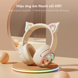 Thumbnail Tai Nghe Không Dây Bluetooth ONIKUMA B5 RGB Có Tai Mèo Đầy Sức Hút - Hàng Chính Hãng 4