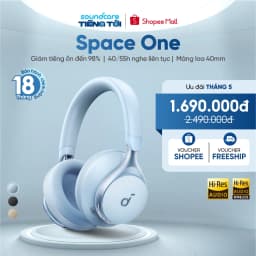 Thumbnail Tai nghe không dây chụp tai soundcore Space One | Âm thanh Hi-res | Giảm ồn 98% | 55h phát nhạc 1