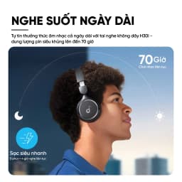 Thumbnail Tai nghe không dây chụp tai soundcore H30i | Hỗ trợ app | Pin khủng | Bluetooth 5.3 4