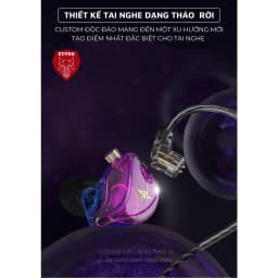 Thumbnail Tai Nghe Nhạc Cao Cấp Ziyou QKZ ZXT Phiên Bản 2025 Nghe Nhạc Âm Thanh Siêu Hay Housing Tháo Rời 3
