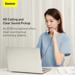 Thumbnail Tai Nghe Nhét Tai Baseus H19 Âm Thanh Nổi 6D Và Mic Cho Điện Thoại Xiaomi Có Dây 3.5mm 2