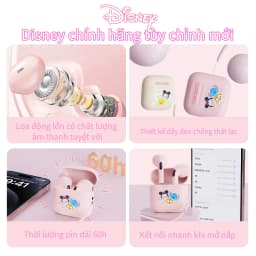 Thumbnail Tai Nghe Nhét Tai Bluetooth Disney DN26 không dây Earphone Giảm Tiếng ồn dễ Thương ở chế độ Chờ Lâu Có Micrô Cho oxiaomi 2