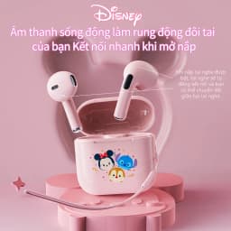 Thumbnail Tai Nghe Nhét Tai Bluetooth Disney DN26 không dây Earphone Giảm Tiếng ồn dễ Thương ở chế độ Chờ Lâu Có Micrô Cho oxiaomi 4