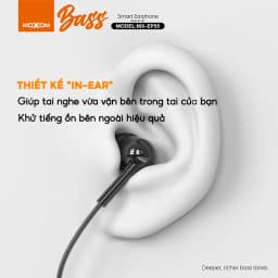 Thumbnail Tai nghe nhét tai có dây MOXOM tích hợp micro âm thanh chất lượng nhiều màu dùng cho Samsung Oppo Xiaomi Redmi iPhone 1
