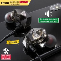Thumbnail Tai nghe nhét tai có dây ZIYOU AK2 nghe nhạc chơi game cực đã,âm thanh SUPER BASS,có mic đàm thoại,dành cho điện thoại 1