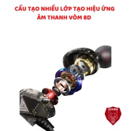 Thumbnail Tai nghe nhét tai có dây ZIYOU AK2 nghe nhạc chơi game cực đã,âm thanh SUPER BASS,có mic đàm thoại,dành cho điện thoại 3