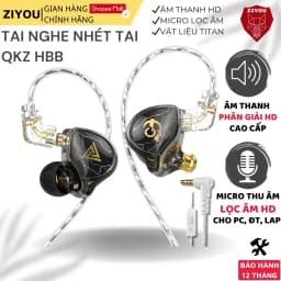 Thumbnail Tai Nghe Nhét Tai Có Mic Ziyou QKZ HBB Âm Thanh Chuyên Nghiệp Tích Hợp Micro Màng Loa TiTan Đa Lớp 1