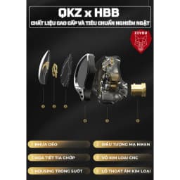 Thumbnail Tai Nghe Nhét Tai Có Mic Ziyou QKZ HBB Âm Thanh Chuyên Nghiệp Tích Hợp Micro Màng Loa TiTan Đa Lớp 3