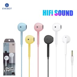 Thumbnail Tai nghe nhét tai EVEBOT có dây giắc cắm 3.5mm âm thanh hifi màu tùy chọn cho máy tính xách tay máy tính bảng điện thoại 1