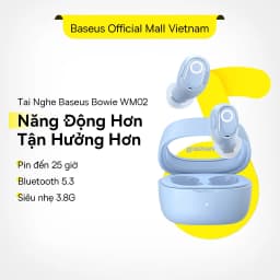 Thumbnail Tai nghe nhét tai không dây BASEUS WM02 bluetooth 5.3 TWS chống ồn thời lượng pin lên đến 25 giờ 1