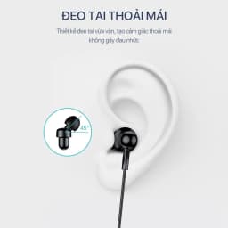 Thumbnail Tai Nghe Nhét Tai ROBOT RE20 Cổng Kết Nối Jack 3.5mm Hỗ Trợ Nghe Nhạc Và Đàm Thoại Âm Bass Sống Động 1