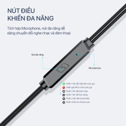 Thumbnail Tai Nghe Nhét Tai ROBOT RE20 Cổng Kết Nối Jack 3.5mm Hỗ Trợ Nghe Nhạc Và Đàm Thoại Âm Bass Sống Động 3
