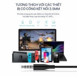 Thumbnail Tai Nghe Nhét Tai ROBOT RE20 Cổng Kết Nối Jack 3.5mm Hỗ Trợ Nghe Nhạc Và Đàm Thoại Âm Bass Sống Động 4
