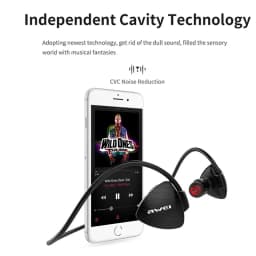 Thumbnail Tai Nghe Thể Thao Awei A847BL Đeo Cổ Bluetooth Chống Nước IPX4 Cổ Mic HD chính hãng 4