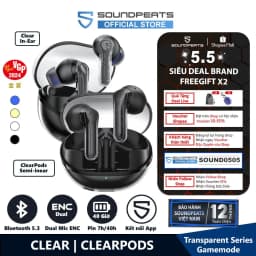 Thumbnail Tai nghe True Wireless SoundPEATS Clear / ClearPods | Mic Kép ENC | Bluetooth 5.3 1