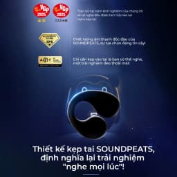 Thumbnail Tai Nghe True Wireless SoundPEATS PearlClip Pro | Driver PU Nickel-Plated Diaphragm | Bluetooth 5.4 4
