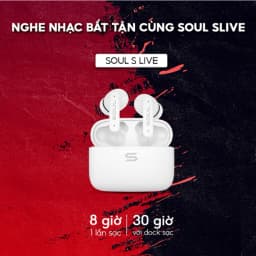 Thumbnail Tai nghe TrueWireless SOUL S-Live 30 - Công nghệ chống ồn ENC, Kháng nước IPX4, Bluetooth 5.3, Độ trễ 60ms, BH 12 tháng 4